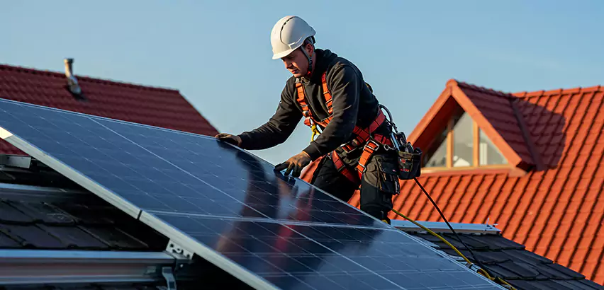 Solar Panels on Steel Roof Installation in Homer Glen